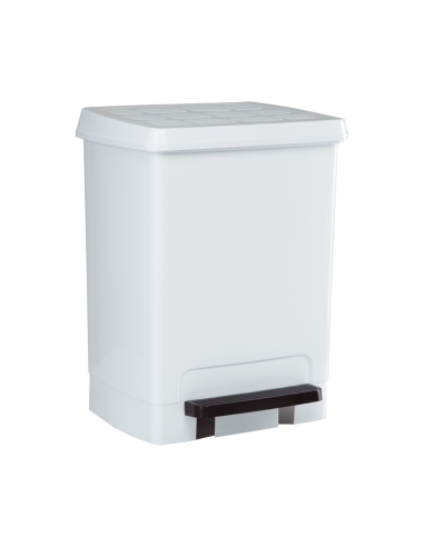 PAPELERA CON PEDAL 26 L. BLANCA