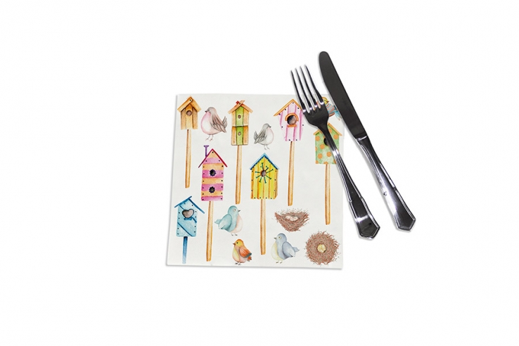 SERVILLETAS PP 40 X 40 CM PAJARERAS